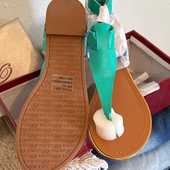 Breckelles Turquoise Sandals - Picture 2 of 3